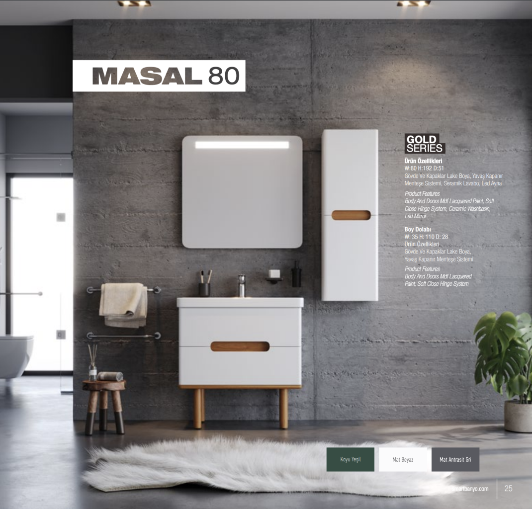 Smart Banyo Masal 80 Malta Vanity Units with Basins Malta